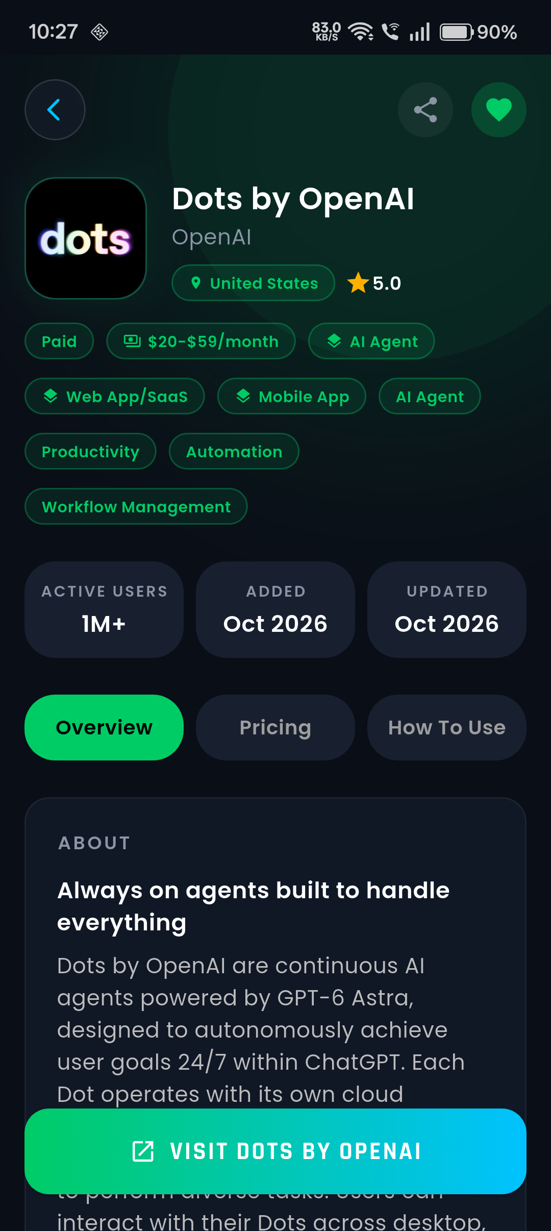 Tool Intelligence Screen