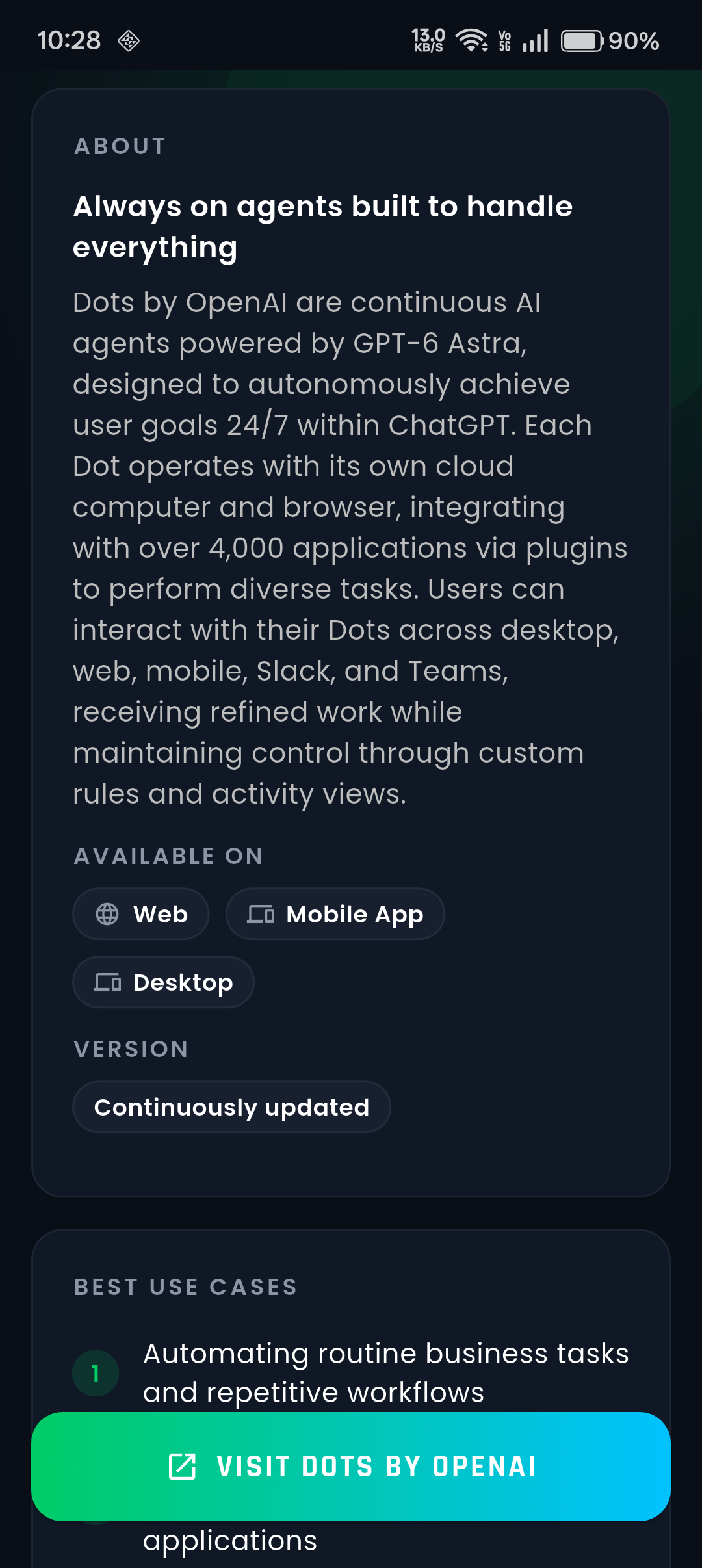 Platform Verification Screen